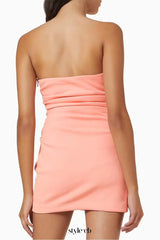 Misha Collection Alston Bonded Crepe Mini Dress in Pink