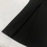 crystal embellished One-Sleeve Cut-Out Maxi Dress in black