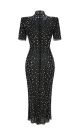 tiffany Crystal embellished Maxi Dress in black