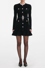 ingrid Black Chenille Knit Mini Dress