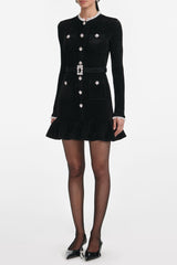 ingrid Black Chenille Knit Mini Dress