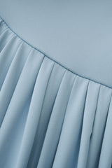 Aakifa Asymmetric Draped Maxi Dress in Baby blue