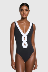 rebecca Plunge Cutout One Piece Swimsuit