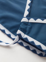 Contrast Cut Knotted Bikini Set