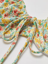 Floral Patterned Front Tie Bikini Set