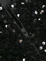 SEQUIN EMBELLISHMENTS SLIT MAXI DRESS