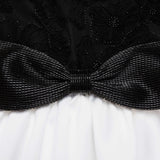 Black And White Tulle Mini Dress
