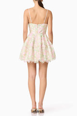 karen Floral Mini Dress in multicolor