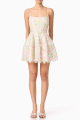 karen Floral Mini Dress in multicolor