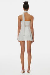 Cabau Chiffon Wrap Around Top - White