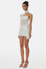 Cabau Chiffon Wrap Around Top - White