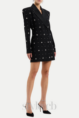 Cachi Diamante Embellished Blazer Mini Dress