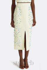 Cadee Turquoise Embellished Two Piece Set