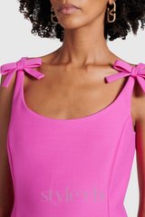 Zulekha Bow Sleeveless Mini Dress