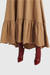 Clarrisa Ruffled Strapless Maxi Dress