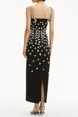 Crystal Triangle Maxi Bandage Dress