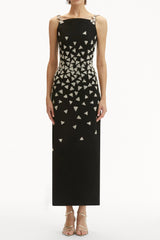 Crystal Triangle Maxi Bandage Dress