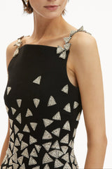 Crystal Triangle Maxi Bandage Dress