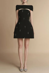 Sophia A-line Sleeveless Polyester Mini Dress