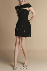Sophia A-line Sleeveless Polyester Mini Dress