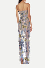 Dahlia Baby Blue Multi Maxi Dress