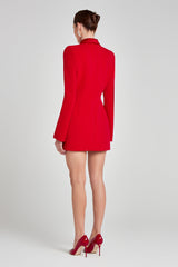 Monica Blazer dress in red