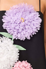 kristin Buttercup Embroidered Maxi Dress in Black