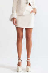 sharon Off Shoulder Faux Fur Two Piece Set