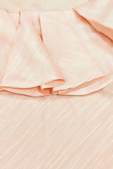 aurora Halter Neck Ruffle Maxi Dress in pink