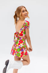 Flower pattern set dress