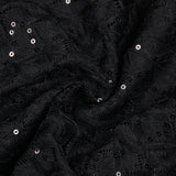 BLACK FEATHER SEQUIN JUMPSUIT