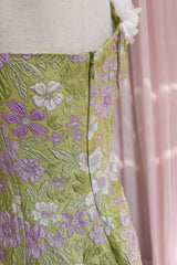 JACOB FLOWER LACE SLIP MINI DRESS IN GREEN