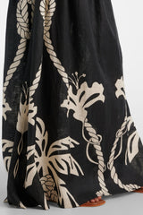 Lawerey Print Linen Maxi Dress