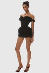 Mackie Off Shoulder Lace Up Corset