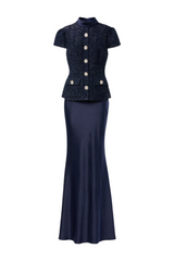 Munoz Metallic Tweed Two Piece Set