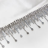 CRYSTALLISED MIDI DRESS IN IVORY