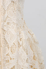 Lace hollow Sleeveless Mini Dress in yellow