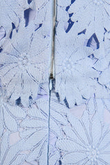 Lace Embroidered Top & Maxi Skirt Two-Piece Set in blue