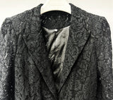 elvira v-neck Lace Blazer set in black