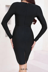 alexandra bodycon bandage mini dress in black