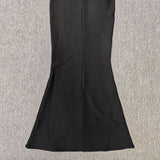 sally 3D Flower Decorative Bandage maxi Dress in black