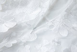 georgia 3d Floral Lace mini Dress in white