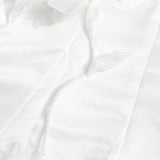 3D Floral Applique Sleeveless Midi dress in white