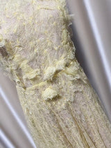 jennifer Lace Flower embellished maxi Dress in yellow