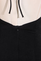 tammy Metal 3D Flower Hooded Midi Dress in black