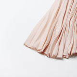 SLEEVELESS KNIT MIDI DRESS WITH PLIES IN APRICOT