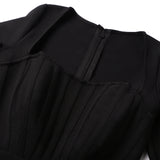 alexandra bodycon bandage mini dress in black