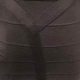 chocolate halter bodycon midi bandage dress