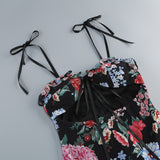 carlin floral print cutout layer maxi dress