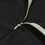 roberta Pearl Flower Rhinestone maxi dress in black